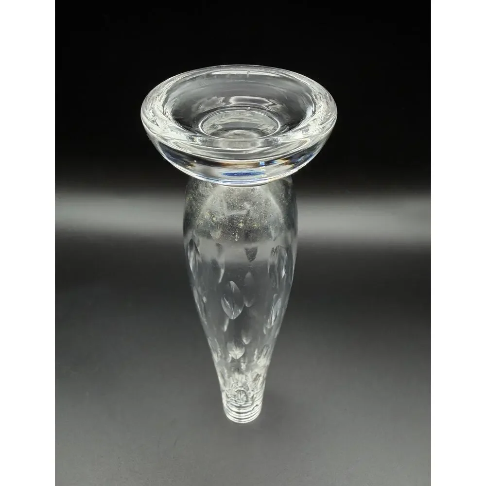 Waterford Crystal Arden Enis Pattern Tear Drop Bud Vase 7” Made in Ireland